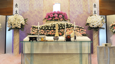 喪主生花 胡蝶蘭 飾付け例